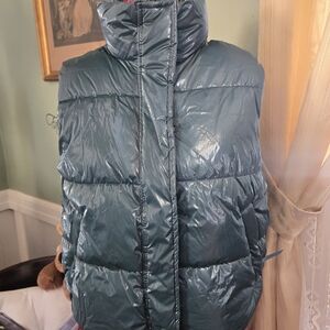 PINK Victoria's Secret Metallic Teal Vest